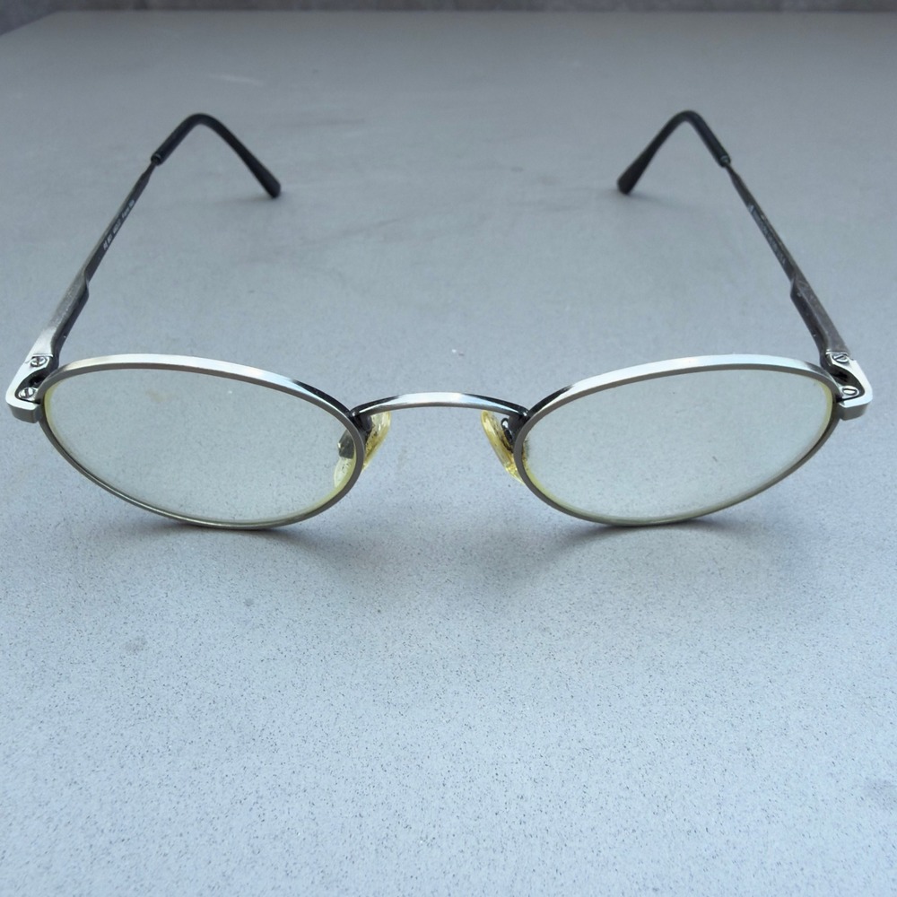 Randolph Engineering RE 801 Oval Metal Glasses 46-22 Silver Vintage Italy USA
